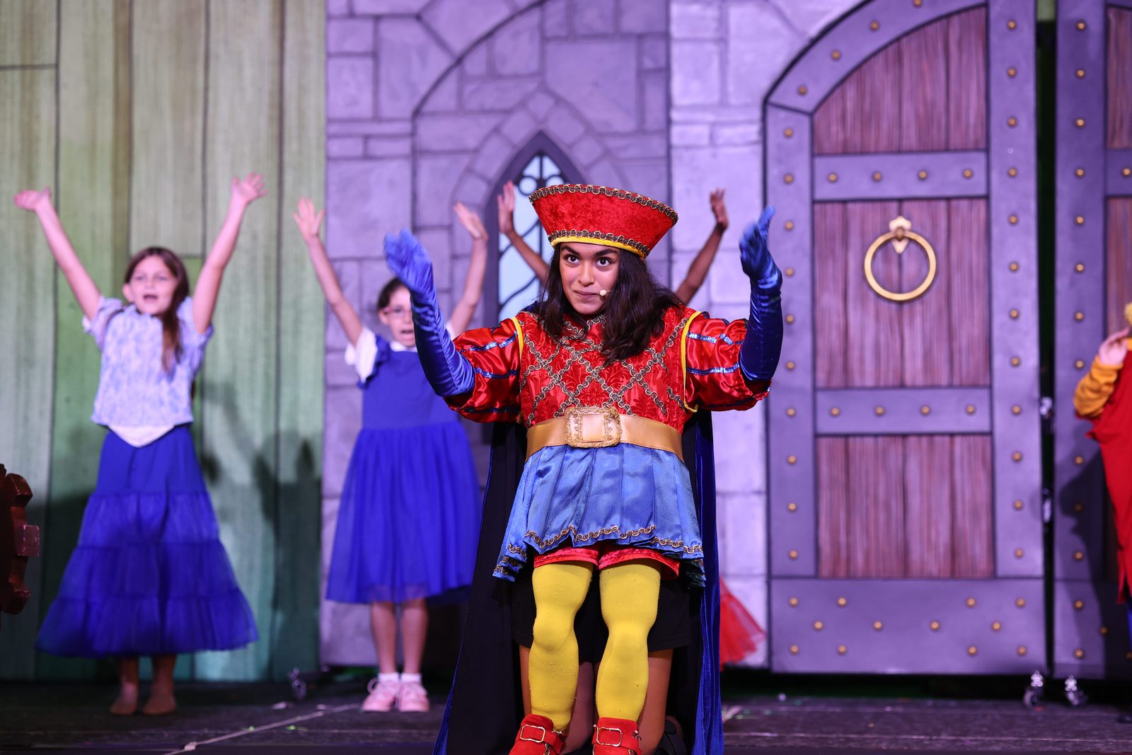 A camper performing as Lord Farquaad