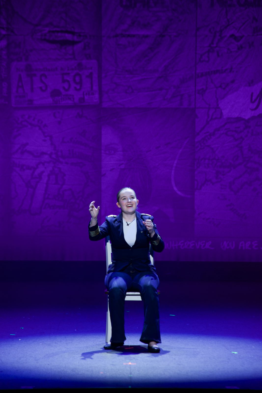 A teen performing as the pilot